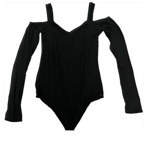 black off the shoulder bodysuit
